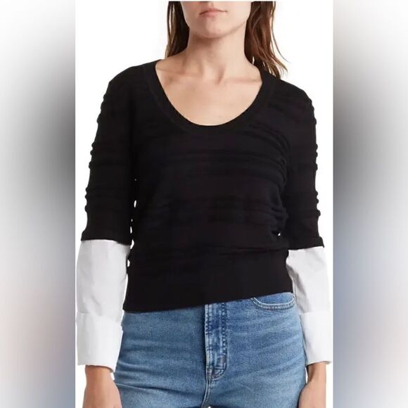 Veronica Beard Juni Sweater in black/ white size S - Picture 1 of 7